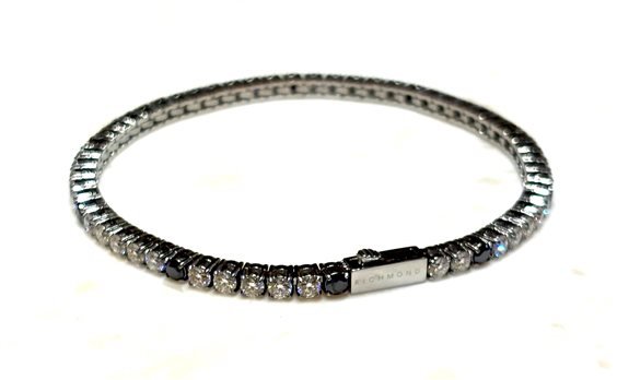 Bracciale John Richmond Uomo Tennis Lab in Titanio Diamante Lab Grown 5.40 Ct JRTM04WB - JRTM04WB